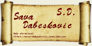 Sava Dabesković vizit kartica